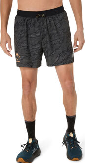 ASICS Fujitrail AOP 5in Hardloopshorts Heren-Zwart - S,M,L,XL,XXL