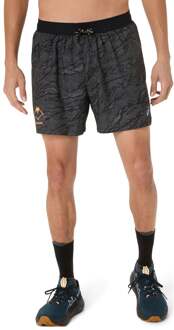 ASICS Fujitrail AOP 5in Hardloopshorts Heren-Zwart - XL