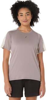 ASICS Fujitrail Elite Hardloopshirt Dames-Grijs,Beige - S,M