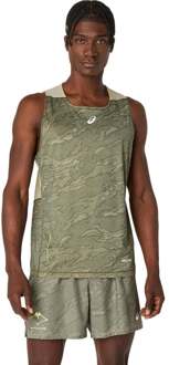 ASICS Fujitrail Hardloopshirt Heren-Groen,Zwart - XL