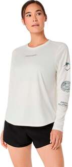 ASICS Fujitrail Logo Hardloopshirt Dames-beige - S