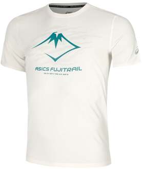 ASICS Fujitrail Logo Hardloopshirt Heren crème - M