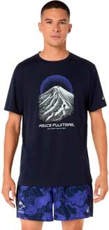 ASICS Fujitrail Logo Hardloopshirt Heren-donkerblauw, blauw - XL