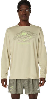 ASICS Fujitrail Logo Hardloopshirt Heren-Groen - S,L