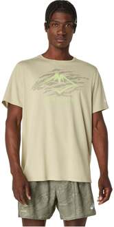 ASICS Fujitrail Logo Hardloopshirt Heren-Groen - S,M,XL