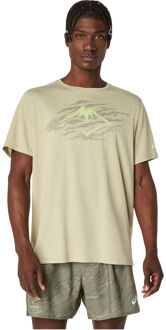 ASICS Fujitrail Logo Hardloopshirt Heren-Groen - S,M