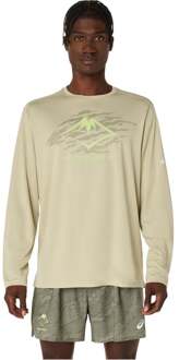 ASICS Fujitrail Logo Hardloopshirt Heren-Groen - XL