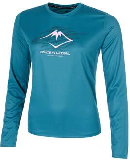ASICS Fujitrail Logo Longsleeve Dames-Blauw