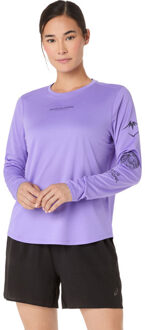 ASICS Fujitrail Logo Longsleeve Dames paars