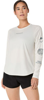 ASICS Fujitrail Logo Longsleeve Dames wit - M