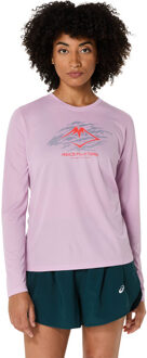 ASICS Fujitrail Logo Longsleeve T-Shirt Dames roze