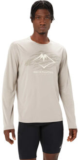 ASICS Fujitrail Logo Longsleeve T-Shirt Heren beige - S