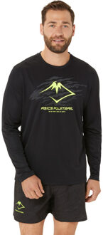 ASICS Fujitrail Logo Longsleeve T-Shirt Heren zwart - S