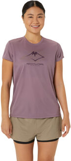 ASICS Fujitrail Logo T-Shirt Dames paars - XS