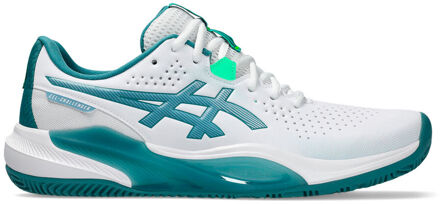 ASICS GEL-CHALLENGER 15 PADEL Padel schoen Heren-wit, petrolblauw - 40,41.5,42,42.5,43.5,44,44.5,45,46,46.5,47,48,49,50.5