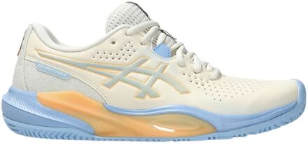 ASICS Gel-Challenger 15 Padel Schoen Dames-Crème,Blauw-grijs - 42.5