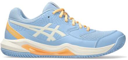 ASICS Gel-Dedicate 8 Padel Schoen Dames-Blaugrau,Crème - 42.5