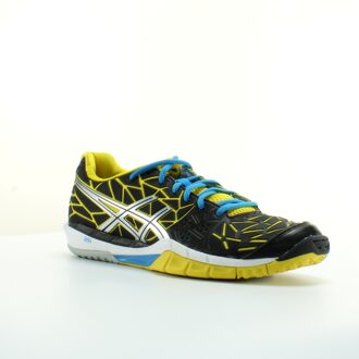 ASICS Gel-Fireblast Indoorschoenen Dames Sportschoenen - Maat 42 - Vrouwen - zwart/geel/blauw