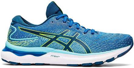 ASICS gel-nimbus 24 hardloopschoenen blauw/groen heren - 40