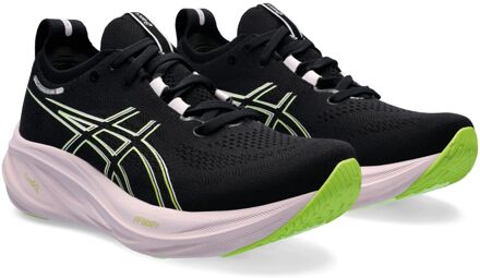 ASICS Gel-Nimbus 26 Hardloopschoenen Dames zwart - groen - roze - 42