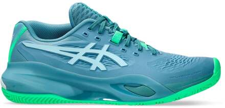 ASICS GEL-RESOLUTION X PADEL Padel schoen Heren-blaugrau, neongroen - 43.5