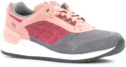 ASICS Gel-Respector Heren Grijs/Roze Trainers Veelkleurig