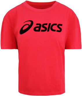 ASICS Groot Logo Dames Roze T-Shirt - maat XS