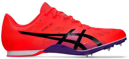 ASICS Hyper Mid Distance 8 Spikes Unisex-rood, zwart - 42.5