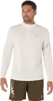 ASICS Icon Half-Zip Longsleeve T-shirt Heren wit - XL