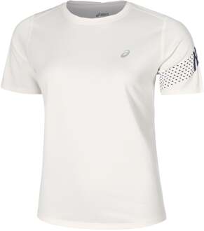ASICS Icon Hardloopshirt Dames-Crème - XS,S,M,L,XL