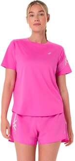 ASICS Icon Hardloopshirt Dames-roze - M