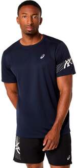 ASICS Icon Hardloopshirt Heren-donkerblauw, beige - S,M,L,XL