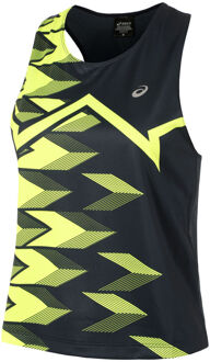 ASICS Light Graphic Tanktop Dames-Donkerblauw,Neongeel - XL