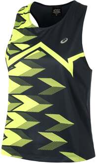 ASICS Light Graphic Tanktop Dames-Donkerblauw,Neongeel - XS,S,M,L,XL