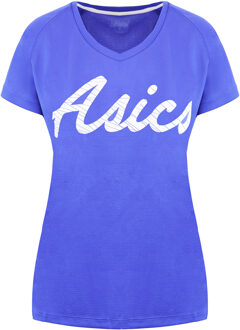 ASICS Logo Dames Blauw T-Shirt - maat L