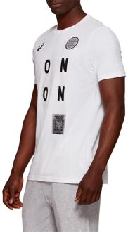 ASICS London City Heren Wit T-Shirt Zwart - XS