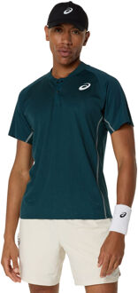 ASICS Match Actibreeze Polo Heren-Donkergroen - L