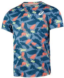 ASICS Match Graphic T-shirt Heren-Blauw