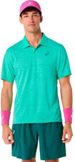 ASICS Match Jacquard    Polo Heren-groen - XXL