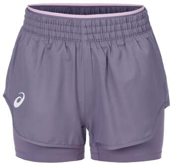 ASICS Match Shorts Dames-Paars - L