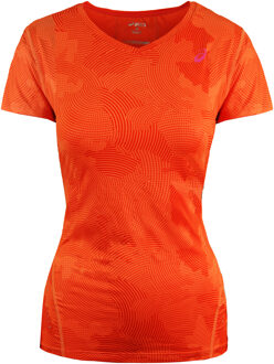 ASICS Motion Dry Dames Oranje Hardloop Top - L