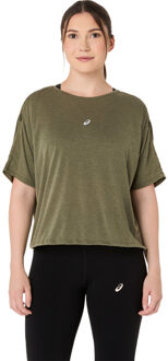 ASICS Nagino Run T-Shirt Dames donkergroen - M
