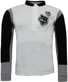 ASICS Onitsuka Tiger Heren Wit/Zwart Poloshirt - maat L Veelkleurig