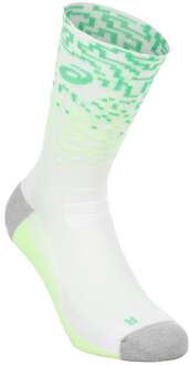 ASICS Performance Run Crew Hardloopsokken Unisex-wit, lichtgroen - 35-38