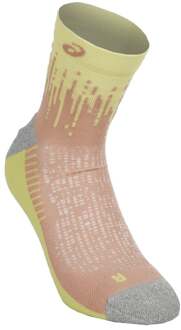 ASICS Performance Run Quarter Hardloopsokken-Mauve,Geel - 43-46