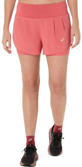 ASICS Road 2in1 3.5'' Short Dames roze - XS