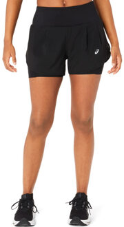 ASICS Road 2in1 3.5'' Short Dames zwart - M