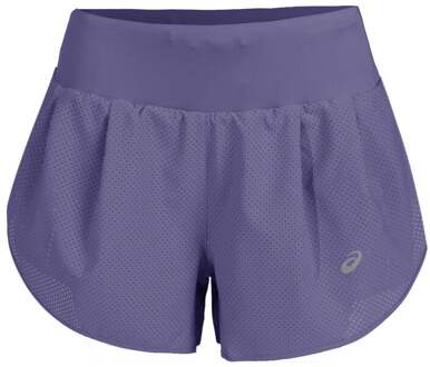 ASICS Road 2in1 3.5in Hardloopshorts Dames-donkergrijs - S