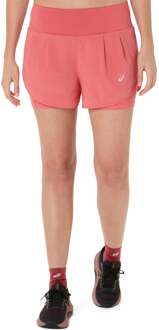 ASICS Road 2in1 3.5in Hardloopshorts Dames-pink, pink roze - XL