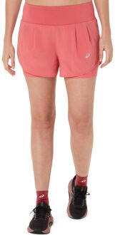 ASICS Road 2in1 3.5in Hardloopshorts Dames-pink, pink - XS,S,M,L,XL